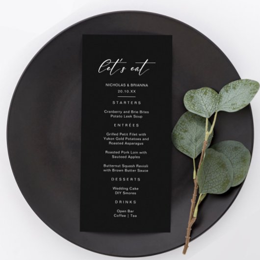 ブラック食べズ結婚ズ メニュー