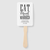 ブラック食べドリンクとベ結婚した結婚式 プログラム ハンドファン (正面)