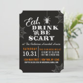 ブラック食べドリンクとホラーハローウィンパーティ 招待状 (スタンド正面)
