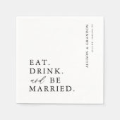 ブラック食べドリンクとBeリハ結婚したーサルディナー スタンダードカクテルナプキン (正面)