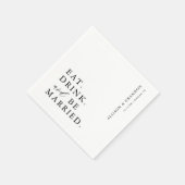 ブラック食べドリンクとBeリハ結婚したーサルディナー スタンダードカクテルナプキン (角)