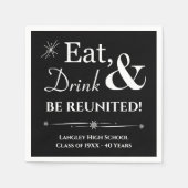 ブラック食べドリンク&ビーリユナイテッド懇親会 スタンダードカクテルナプキン (正面)