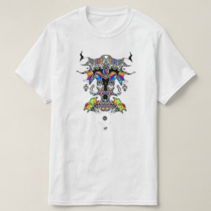 ブラック魔法サイケデリック顔1 Tシャツ