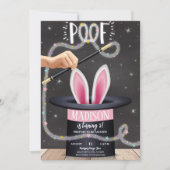 ブラック魔法ショー誕生日 招待状 (正面)