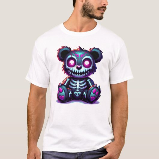 ブラック魔法テディベア Tシャツ (正面)