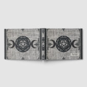 ブラック魔法トリプルムーンペンタグラムヴィンテージウィッカ信者 ゲストブック (全面)