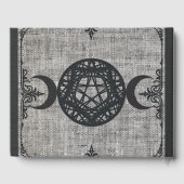 ブラック魔法トリプルムーンペンタグラムヴィンテージウィッカ信者 ゲストブック (裏面)