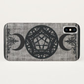 ブラック魔法トリプルムーンペンタグラムヴィンテージウィッカ信者 Case-Mate iPhoneケース (裏面(横))