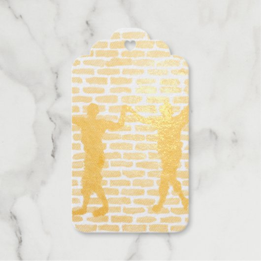 ブラック魔法ホリホックバイイェシャダンドンウッドウォールアー ギフトタグ (正面)