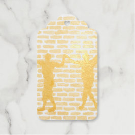 ブラック魔法ホリホックバイイェシャダンドンウッドウォールアー ギフトタグ