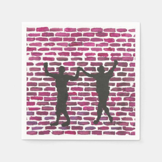 ブラック魔法ホリホックバイイェシャダンドンウッドウォールアー スタンダードカクテルナプキン (正面)