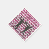 ブラック魔法ホリホックバイイェシャダンドンウッドウォールアー スタンダードカクテルナプキン (角)