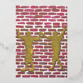 ブラック魔法ホリホックバイイェシャダンドンウッドウォールアー 箔招待状