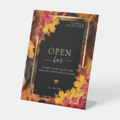 ブラック魔法ミーツ素朴ゴールデンオータムオープンバー 台座サイン (正面)