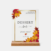 ブラック魔法ミーツ素朴ゴールデンオータムデザートバー アクリルサイン (正面)