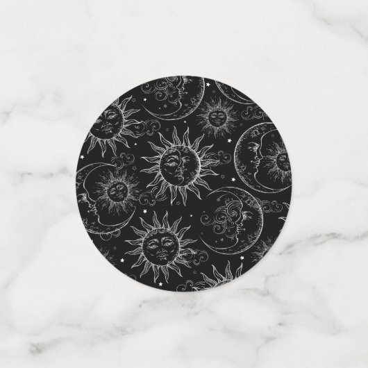 ブラック魔法ヴィンテージ天空の太陽ムーンスターズ コンフェッティ (スモール正面)