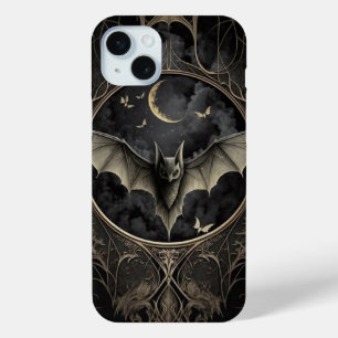 ブラック魔法不気味こうもり iPhone 15 MINIケース