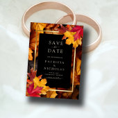 ブラック魔法素朴ミートゴールデン結婚秋 セーブザデート