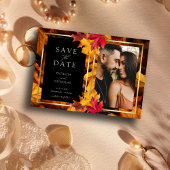 ブラック魔法素朴ミートゴールデン結婚秋 セーブザデート