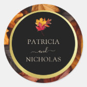 ブラック魔法素朴ミートゴールデン結婚秋 ラウンドシール (正面)