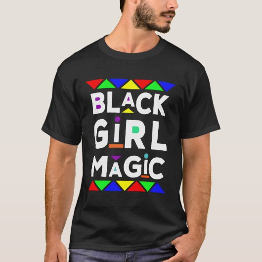 ブラック魔法誇りを持ったアフリカ系アメリカ人 Tシャツ (正面)