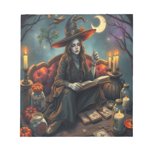 ブラック魔法魔女 ノートパッド (正面)