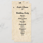 ブラック魚釣りラバーズ結婚式 プログラム (正面/裏面)