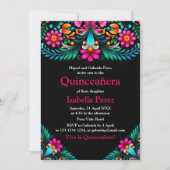 ブラック鮮やかフローラキンセアニェラメキシカンフィエスタ 招待状 (正面)