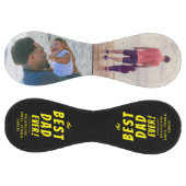 ブラック黄最高のパパEver 2フォトコラージュ ソフトボール (パネル)