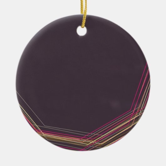 ブラック0900抽象芸術・アート セラミックオーナメント (正面)