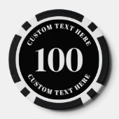 ブラック100ナンバー付き ポーカーチップ (裏面)