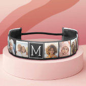 ブラック11フォトインスタグラムコラージュカスタムモノグラム アスレチックヘッドバンド