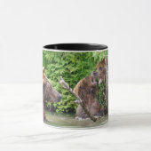 ブラック11 ozコンボマグカップとグリズリーベアとカブ マグカップ (中央)