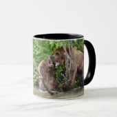 ブラック11 ozコンボマグカップとグリズリーベアとカブ マグカップ (正面右)