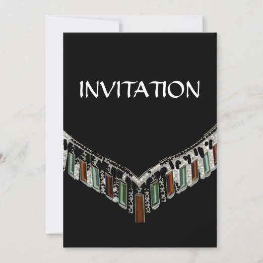 ブラック18番目の誕生日招待状の作成 招待状 (裏面)