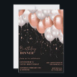 ブラック18th誕生日招待状バラ金ゴールドピンク 招待状<br><div class="desc">ブラック18th誕生日招待状バラ金ゴールドピンク</div>