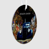 ブラック1930年セダンクリスマス オーナメント (正面)