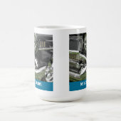 ブラック1957 Chevy Car, Name/Message, Your Photo/Art コーヒーマグカップ (中央)