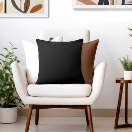 ブラック20インチコットン クッション