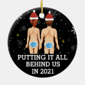 ブラック2021年に私たちの背後に置く セラミックオーナメント (裏面)