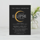 ブラック2024トータル太陽のEclipse表示パーティーInvi 招待状 (スタンド正面)