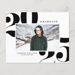 ブラック2025はっきりしたタイポグラフィ写真卒業