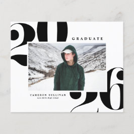 ブラック2025はっきりしたタイポグラフィ写真卒業