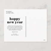 ブラック2025ハッピーニューイヤーフォトコラージュ シーズンポストカード (裏面)