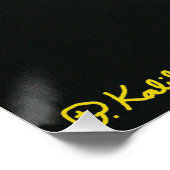 ブラック20x20ポスターの白い蘭 ポスター (コーナー)