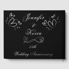 ブラック25周年記念シルバー結婚フォイル | ゲストブック