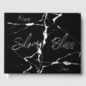 ブラック25周年記念シルバー結婚フォイル | ゲストブック (正面)