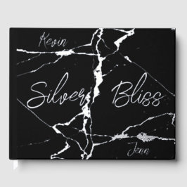 ブラック25周年記念シルバー結婚フォイル | ゲストブック