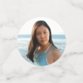 ブラック3フォト卒業金ゴールドグリッタースクリプトキャップ コンフェッティ (スモール正面)