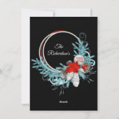 ブラック3写真パーソナライズされたクリスマスカード シーズンカード (裏面)